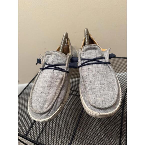 Hey Dude Wendy Chambray White Blue Slip On Shoes Women’s US 7 Excellent Cond. - Picture 2 of 6
